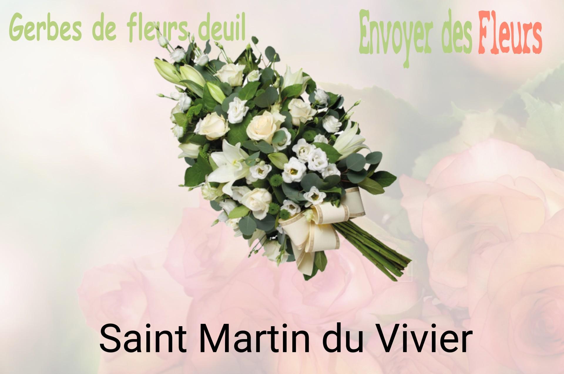 Gerbe de fleurs de deuil livrée à Saint-Martin-du-Vivier